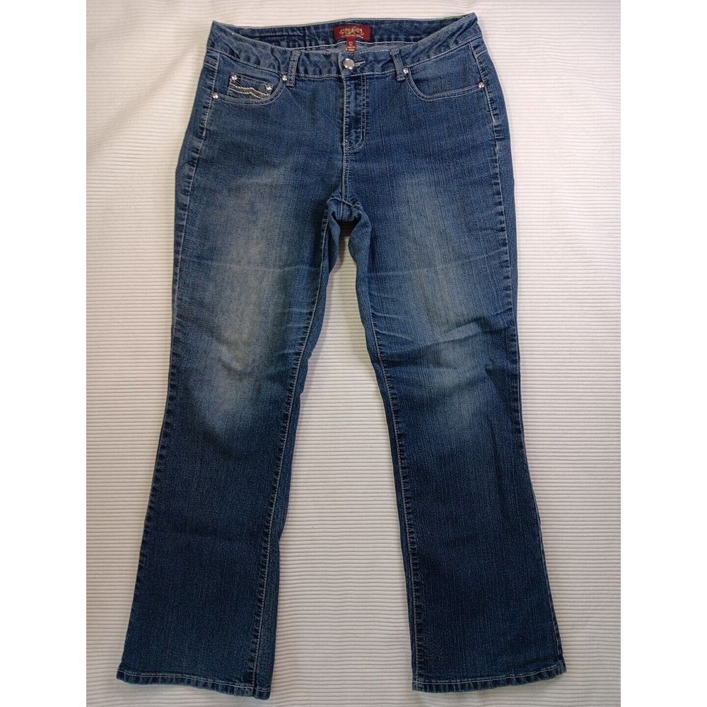 One5One Womens Dark Wash‎ Mid Rise Jeans Size 12 30